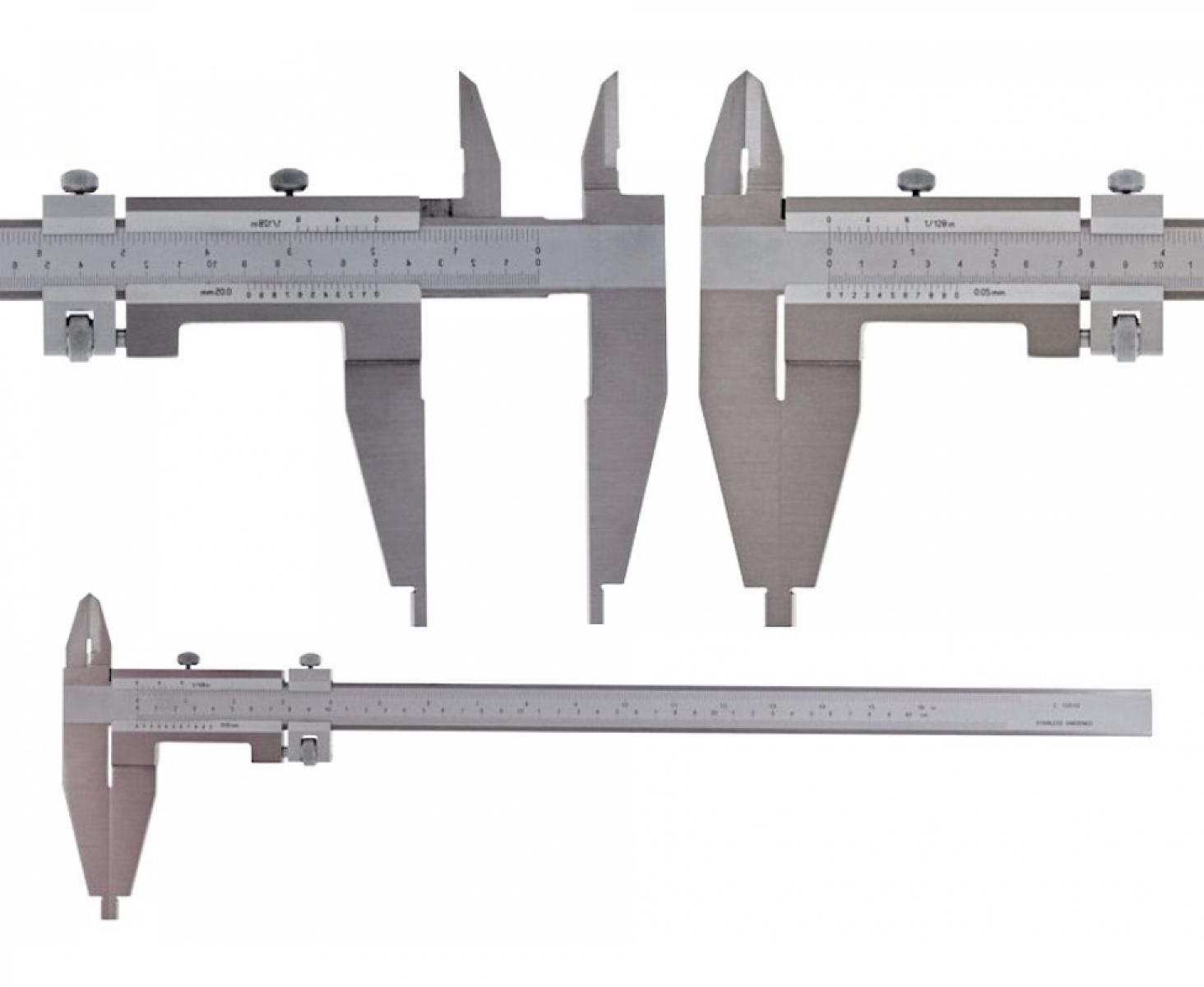 картинка Штангенциркуль верньерный цеховой двусторонний 0-500 мм Schut 909.626 от магазина "Элит-инструмент"